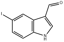 5-碘吲哚-3-甲醛 结构式