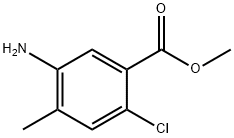 2-氯-4-甲基-5-氨基苯甲酸甲酯 结构式