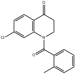 7-氯-1-(2-甲基苯甲酰)-2,3-二氢喹啉-4(1H)-酮 结构式