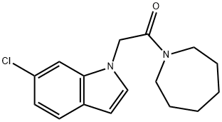 1-(azepan-1-yl)-2-(6-chloro-1H-indol-1-yl)ethanone 结构式