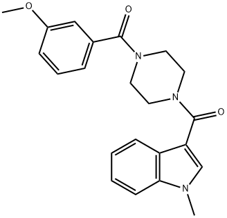 (3-methoxyphenyl){4-[(1-methyl-1H-indol-3-yl)carbonyl]piperazin-1-yl}methanone 结构式