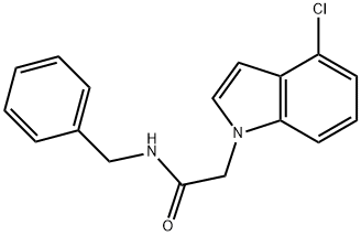 N-benzyl-2-(4-chloro-1H-indol-1-yl)acetamide 结构式