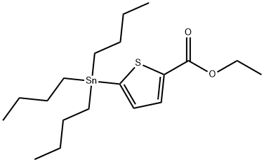 2-Thiophenecarboxylic acid, 5-(tributylstannyl)-, 结构式