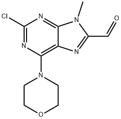 2-氯-9-甲基-6-吗啉代-9H-嘌呤-8-甲醛 结构式