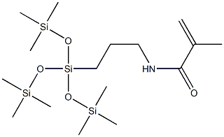 (3-甲基丙烯酰胺丙基)三(三甲基硅氧基)硅烷 结构式
