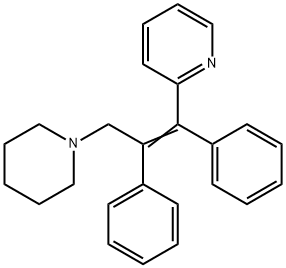 (Z)-2-(1,2-Diphenyl-3-(piperidin-1-yl)prop-1-en-1-yl)pyridine 结构式