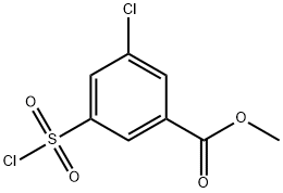 甲基 3-氯-5-(氯磺酰)苯酸盐 结构式