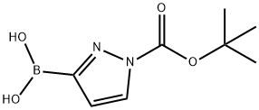 1-(Tert-Butoxycarbonyl)-1H-pyrazol-3-yl-Boronic acid 结构式