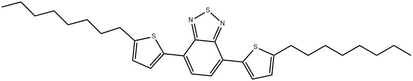 4,7-双(5-正辛基-2-噻吩基)-2,1,3-苯并噻二唑 结构式