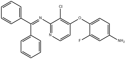 4-(4-amino-2-fluorophenoxy)-3-chloro-N-(diphenylmethylene)-2-Pyridinamine 结构式