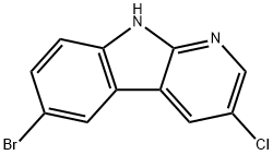 6-溴-3-氯-9H-吡啶并[2,3-B]吲哚 结构式