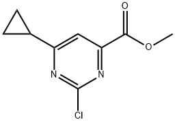 2-氯-6-环丙基嘧啶-4-羧酸甲酯 结构式