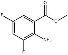 2-氨基-3,5-二氟苯甲酸甲酯 结构式