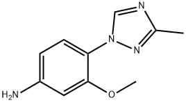 3-methoxy-4-(3-methyl-1H-1,2,4-triazol-1-yl)aniline 结构式