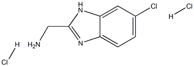 1H-Benzimidazole-2-methanamine, 6-chloro-, dihydrochloride 结构式
