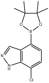 7-Chloro-1H-indazole-4-boronic acid pinacol ester 结构式