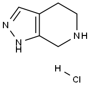 4,5,6,7-四氢-1H-吡唑并[3,4-C]吡啶盐酸盐 结构式