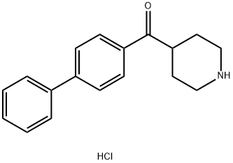 联苯-4-基哌啶-4-基甲酮 盐酸盐 结构式