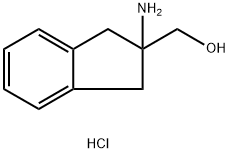 2-氨基-2,3-二氢-1H-茚-2-甲醇盐酸盐 结构式
