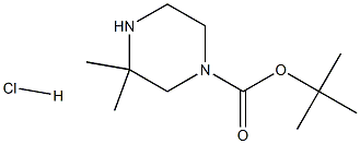 1-BOC-3,3-二甲基哌嗪盐酸盐 结构式