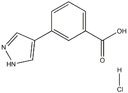 3-(1H-吡唑-4-基)苯甲酸盐酸盐 结构式