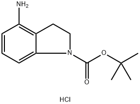 4-氨基-2,3-二氢吲哚-1-羧酸叔丁酯盐酸盐 结构式