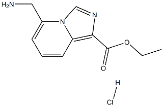 5-氨甲基咪唑并〔1,5-A]吡啶-1-甲酸乙酯盐酸盐 结构式