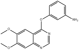 3-[(6,7-二甲氧基-4-喹唑啉基)氧基]苯胺 结构式