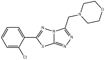 6-(2-chlorophenyl)-3-(morpholin-4-ylmethyl)[1,2,4]triazolo[3,4-b][1,3,4]thiadiazole 结构式