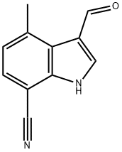 7-Cyano-4-methylindole-3-carbaldehyde 结构式