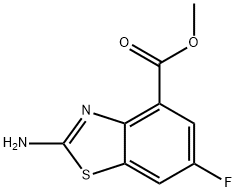 2-Amino-6-fluorobenzothiazole-4-carboxylic acid methyl ester 结构式