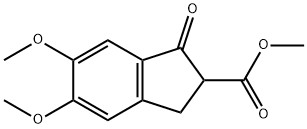 Methyl 5,6-dimethoxy-1-oxo-2,3-dihydro-1H-indene-2-carboxylate 结构式