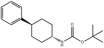 (反式-4-苯基环己基)氨基甲酸叔丁酯 结构式