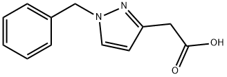 2-(1-苄基-1H-吡唑-3-基)乙酸 结构式