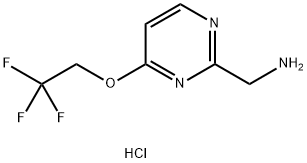 4-(2,2,2-三氟乙氧基)-2-嘧啶甲胺盐酸盐 结构式
