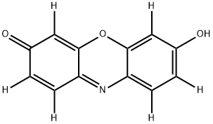 7-羟基-3H-吩嗪-3-酮-D6 结构式