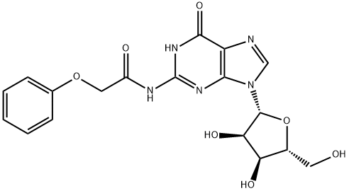 N2-苯氧基乙酰基鸟苷 结构式