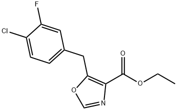 5-(4-氯-3-氟苄基)噁唑-4-甲酸乙酯 结构式