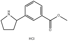 3-(2-吡咯烷基)-苯甲酸甲酯盐酸盐 结构式