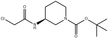 (S)-3-(2-Chloro-acetylamino)-piperidine-1-carboxylic acid tert-butyl ester 结构式