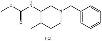 顺-1-苄基-4-甲基哌啶-3-氨基酸甲酯盐酸盐 结构式