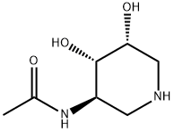 N-[(3R,4S,5R)-4,5-二羟基-3-哌啶基]乙酰胺 结构式