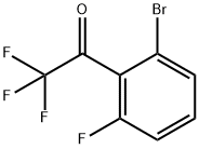 1-(2-溴-6-氟-苯基)-2,2,2-三氟-乙酮 结构式