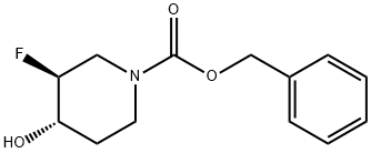 (3S,4S)-benzyl 3-fluoro-4-hydroxypiperidine-1-carboxylate 结构式