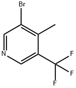 3-Bromo-4-methyl-5-(trifluoromethyl)pyridine 结构式