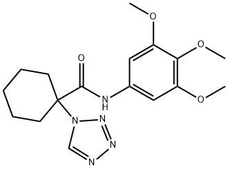 1-(1H-tetrazol-1-yl)-N-(3,4,5-trimethoxyphenyl)cyclohexanecarboxamide 结构式