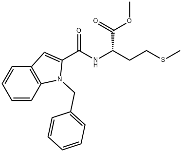 methyl N-[(1-benzyl-1H-indol-2-yl)carbonyl]-L-methioninate 结构式