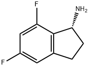 (R)-5,7-二氟-2,3-二氢-1H-茚-1-胺 结构式