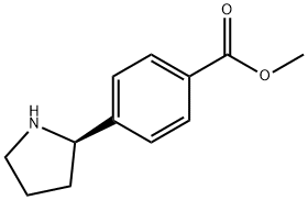 (R)-4-(吡咯烷-2-基)苯甲酸甲酯 结构式