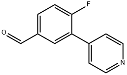 4-氟-3-(吡啶-4-基)苯甲醛 结构式